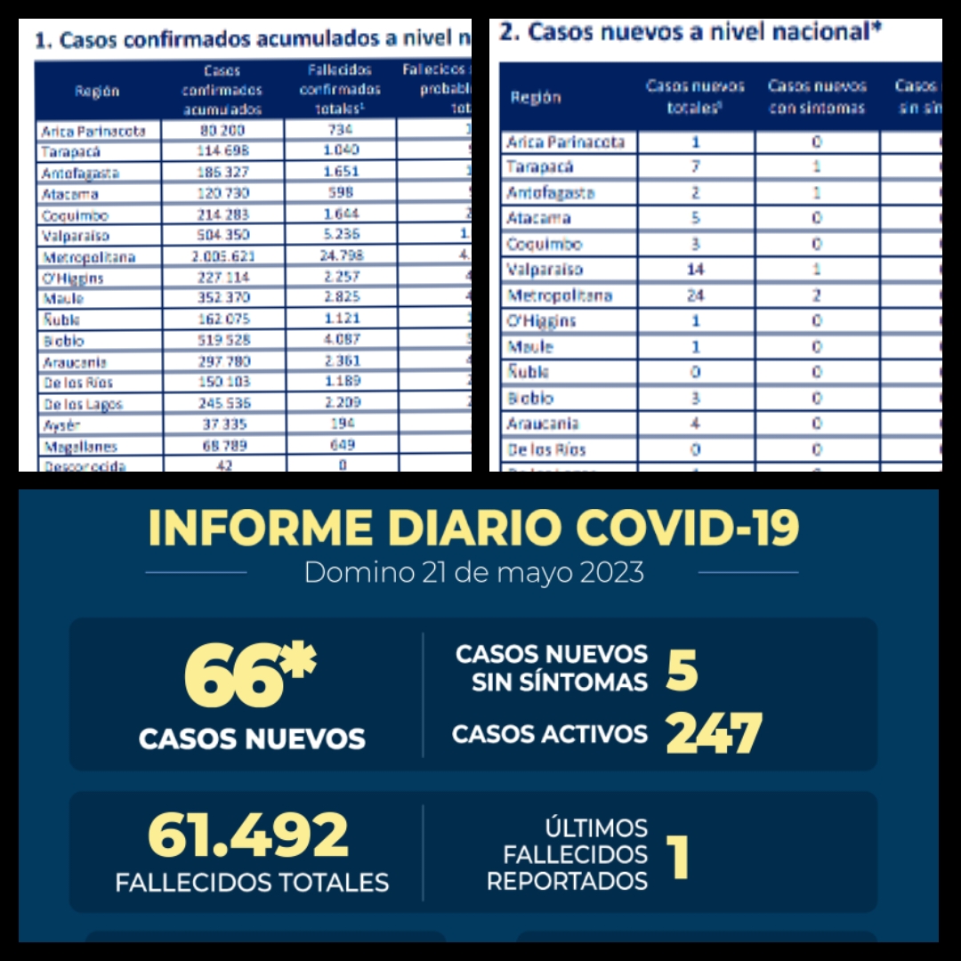 Reporte Covid-19 Domingo 21