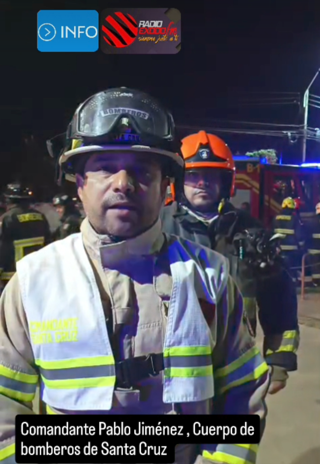 Esta madrugada un incendio en la cuidad de San Cruz