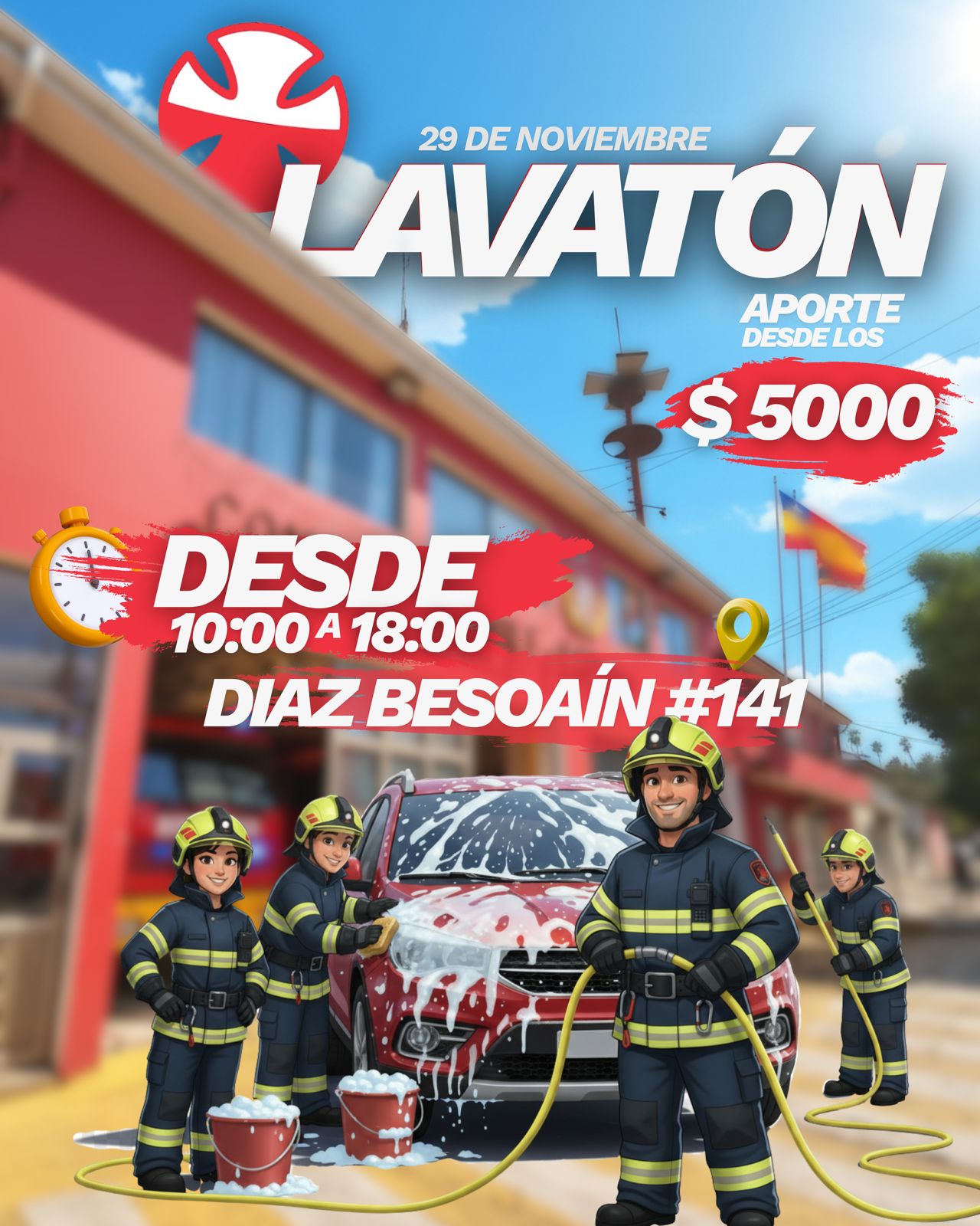 Actividades en Apoyo Teletón en el Cuerpo de Bomberos de Santa Cruz