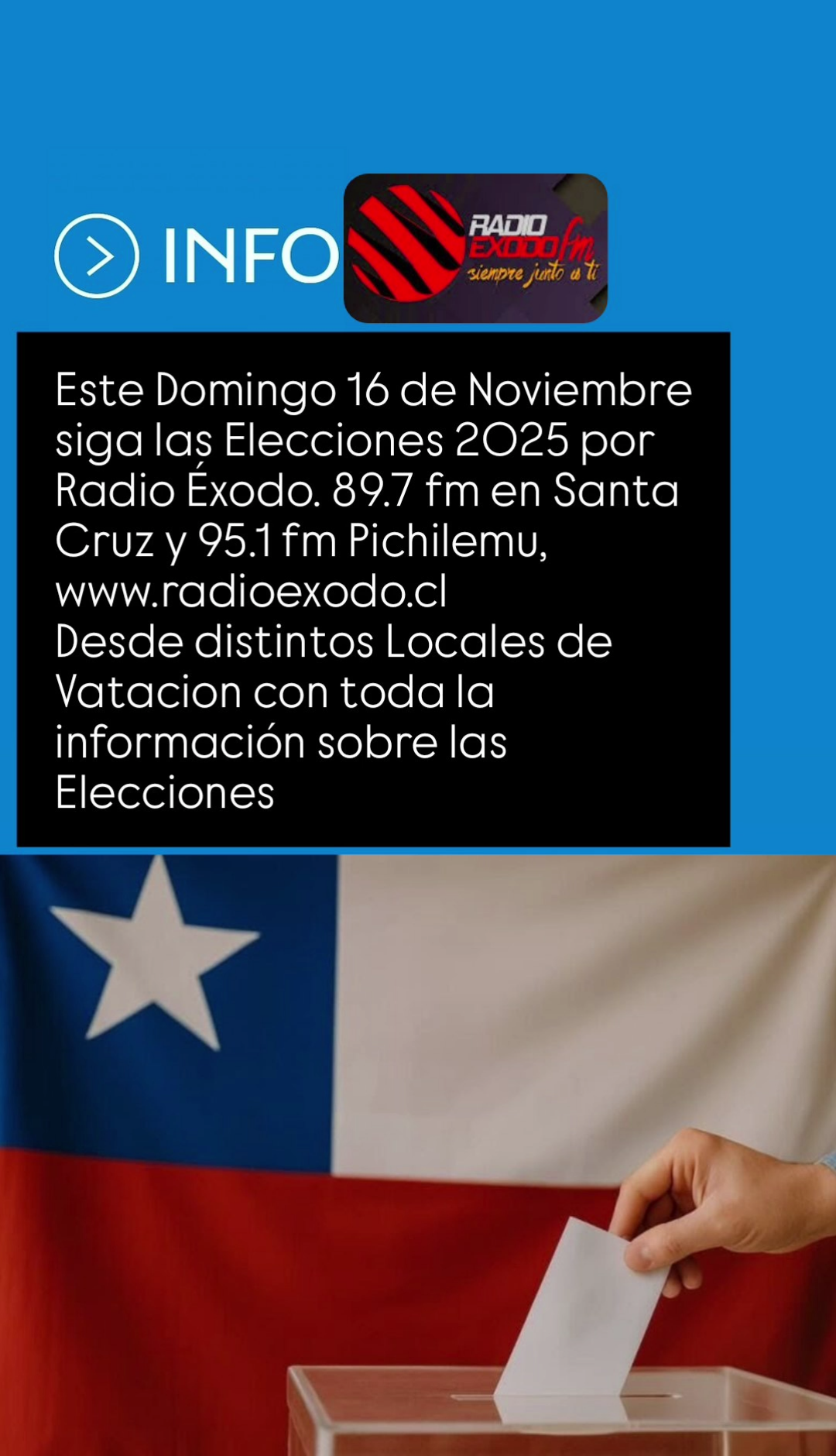 Elecciones 2025  por Radio Éxodo Fm