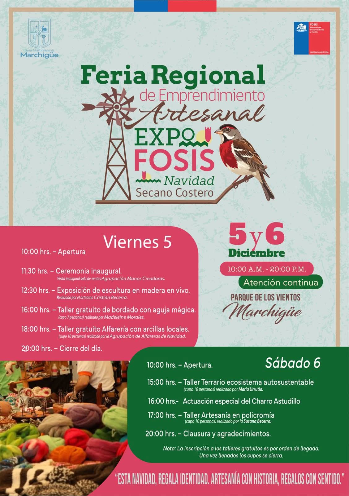 Fosis Navidad Secano Costero 5 y 6 de Diciembre