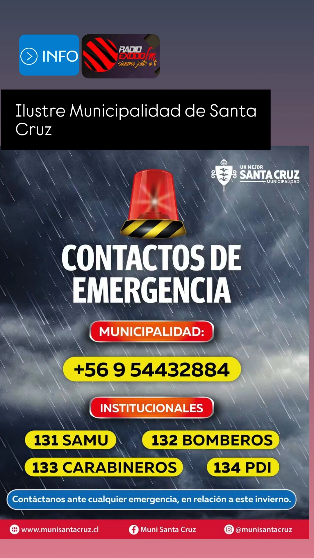 Contactos de Emergencia Santa Cruz