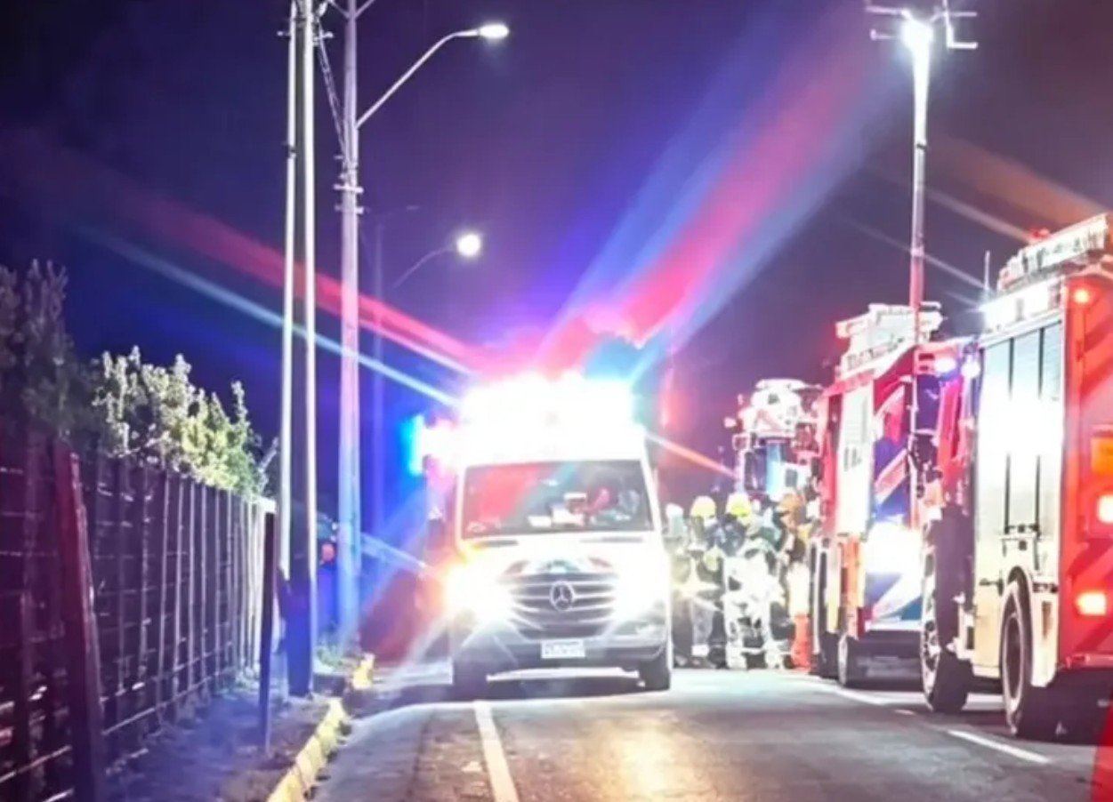 Colisión entre vehículo menor y maquinaria agrícola en la Ruta I-350 a la altura del km 5, sector Cóndor de