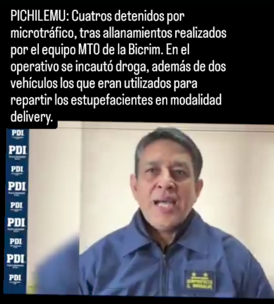 Cuatros detenidos por microtráfico, tras allanamientos realizados por el equipo MT0 de la Bicrim Pichilemu.