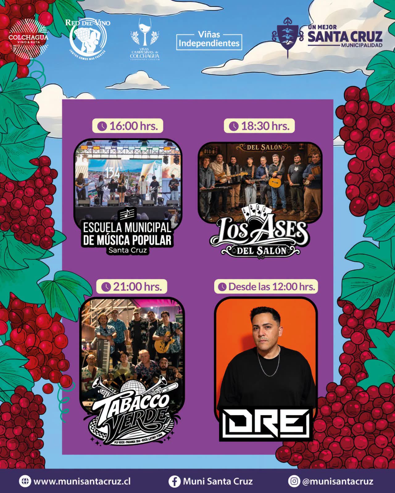 Hoy viernes 4 de Septiembre  Celebremos lo nuestro 🍷 Mañana  4 de septiembre nos encontraremos en la Plaza de Armas de Santa Cruz