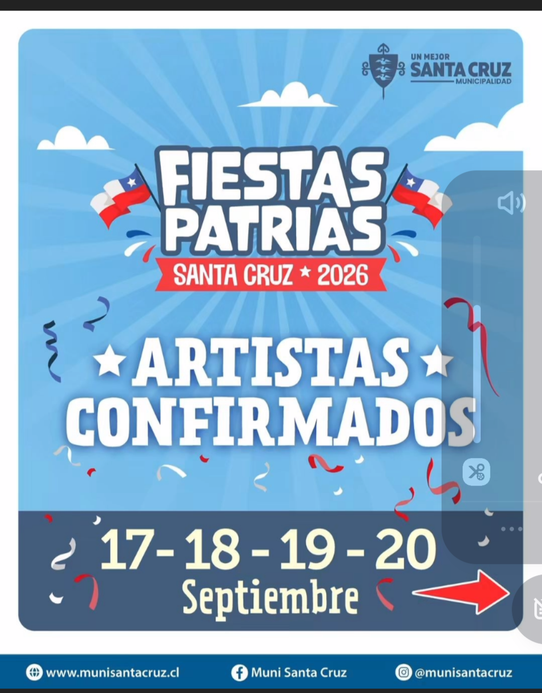 Las Fiestas Patrias se viven en la Medialuna de Santa Cruz! 🇨🇱